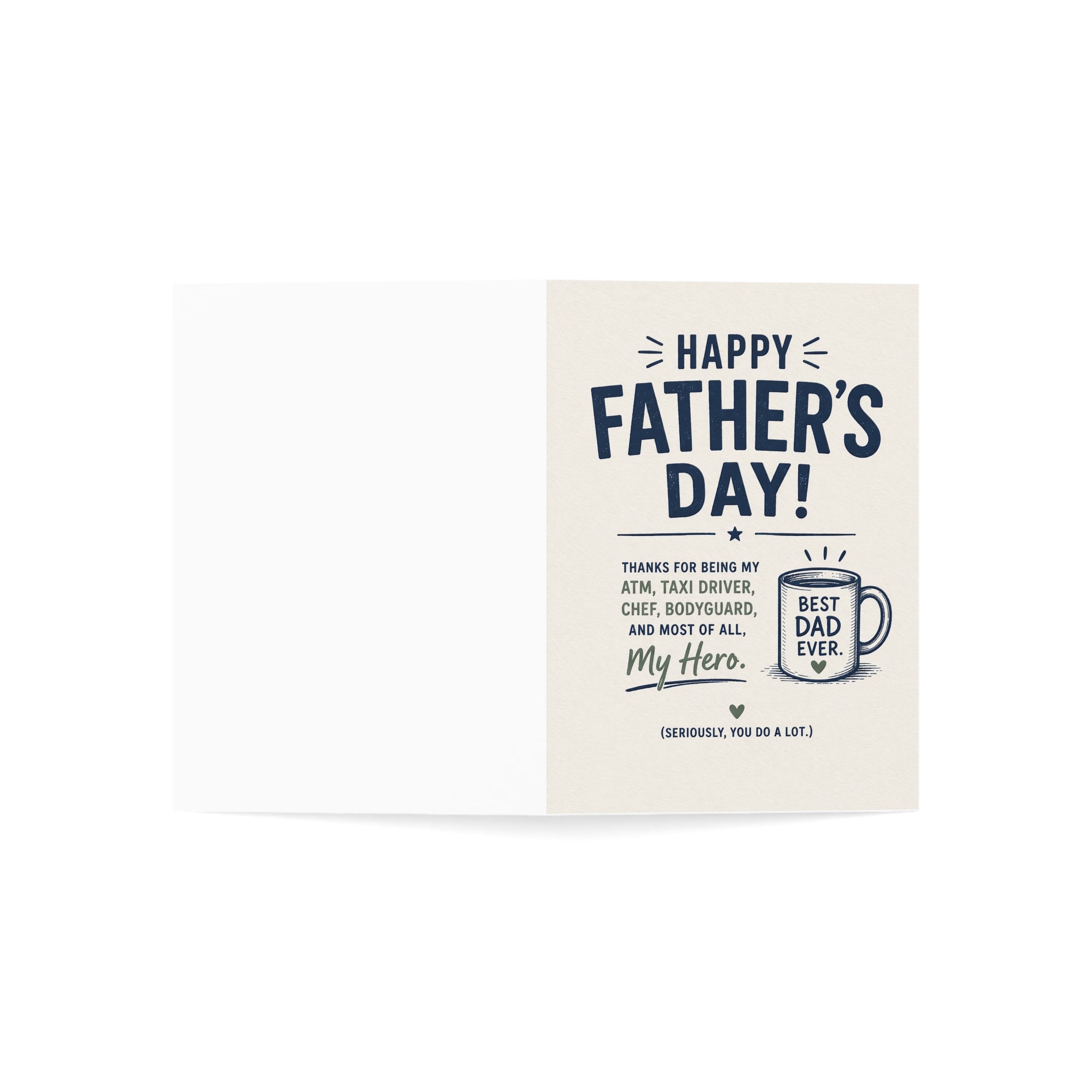 Father's Day Greeting Card - "Happy Father's Day! Best Dad Ever"