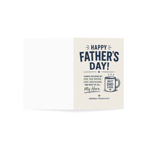 Father's Day Greeting Card - "Happy Father's Day! Best Dad Ever"