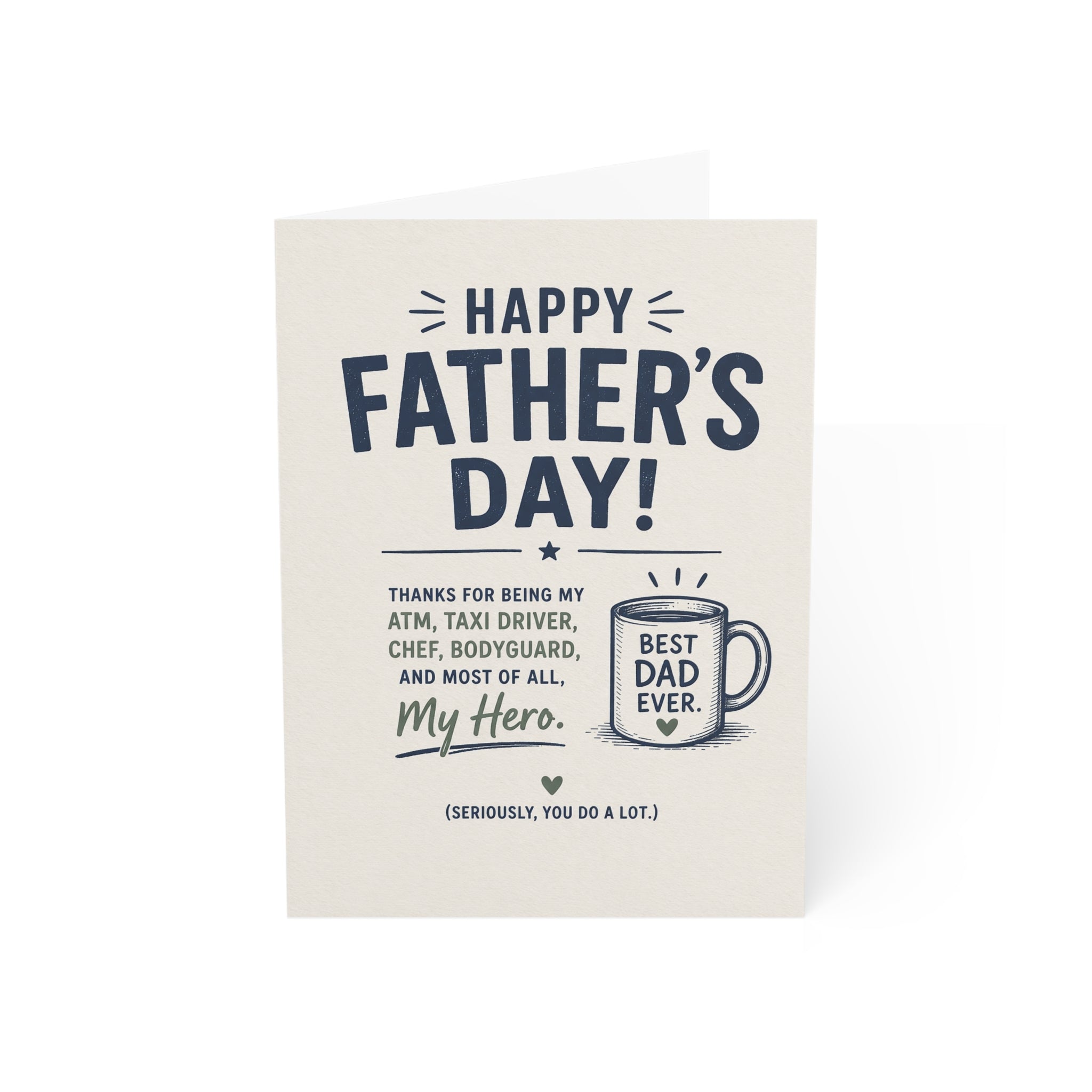 Father's Day Greeting Card - "Happy Father's Day! Best Dad Ever"