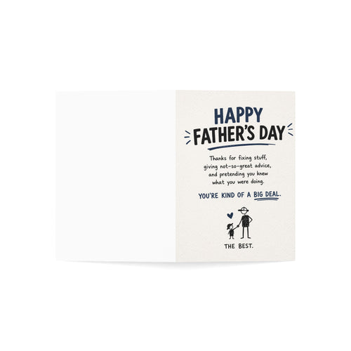 Father's Day Greeting Card — "Happy Father's Day" Humorous Thank-You Card
